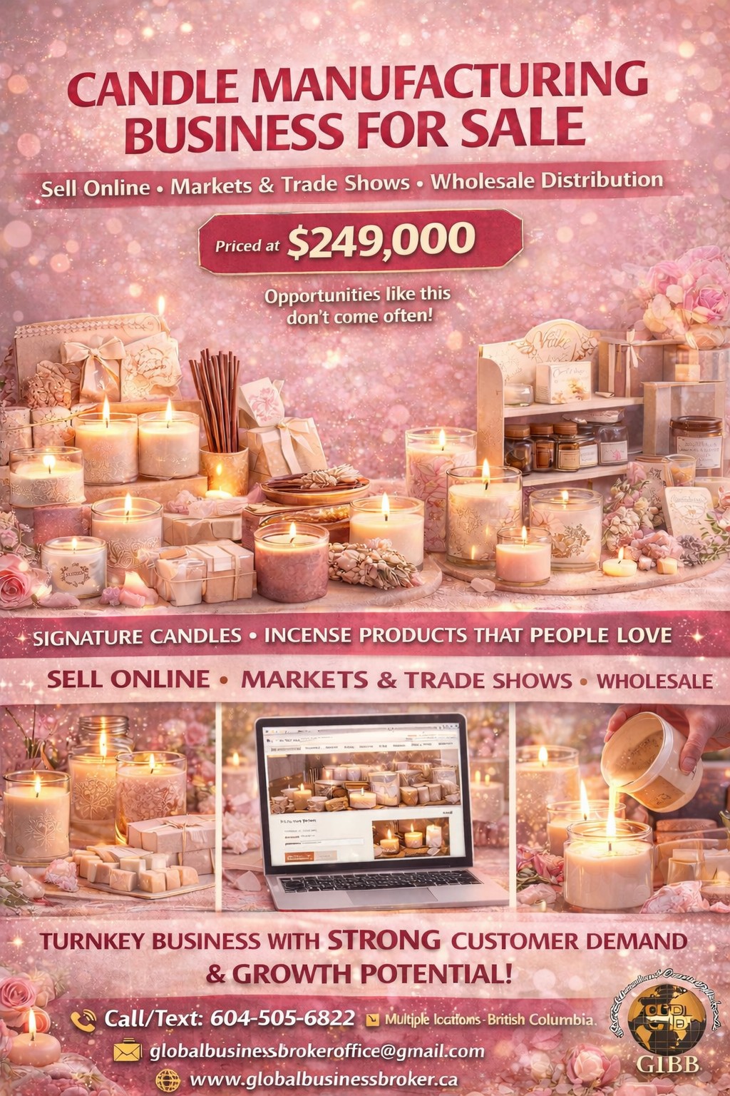 CANDLE MANUFACTURING BUSINESS FOR SALE